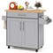 Costway Rolling Kitchen Island Cart Storage Cabinet w/ Towel & Spice Rack White\Black\Cherry\Gray